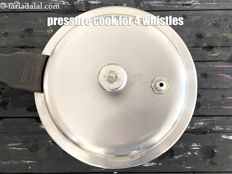Step 11 – Pressure cook for 4 whistles.