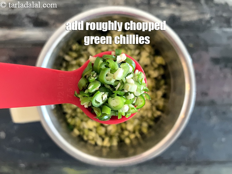 Step 13 – Add&nbsp;<meta charset="UTF-8" />1/2 tbsp&nbsp;roughly&nbsp;<a href="glossary-chopped-green-chilli-820i">chopped green chillies</a>.