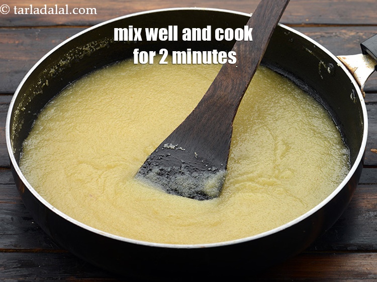 Step 14 – Mix well and cook on a medium flame for 2 minutes, while stirring continuously.