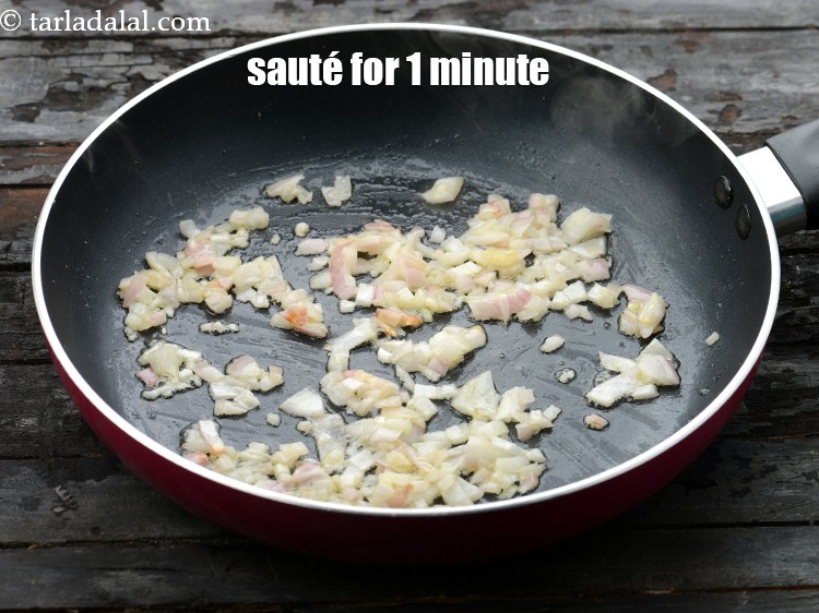 Step 14 – Saut&eacute; on a medium flame for 1 minute.