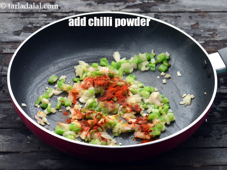 Step 18 – Add 1/2 tsp&nbsp;<a href="https://www.tarladalal.com/glossary-chilli-powder-red-chilli-powder-339i">chilli powder</a>.&nbsp;