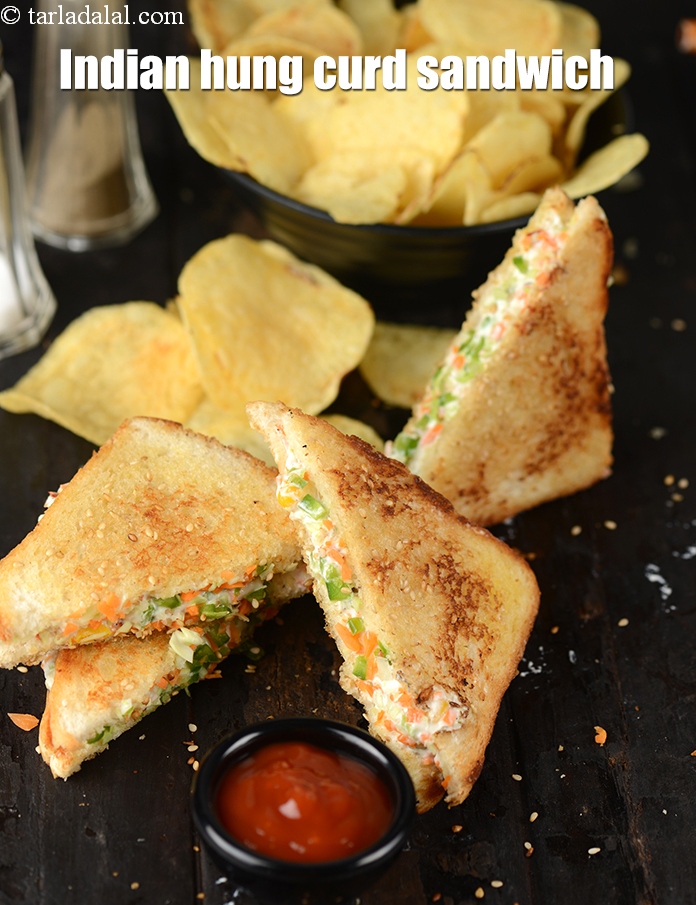 Step 28 – Serve <strong>creamy mixed vegetable toast sandwich | Indian hung curd sandwich | mayonnaise sandwich recipe …