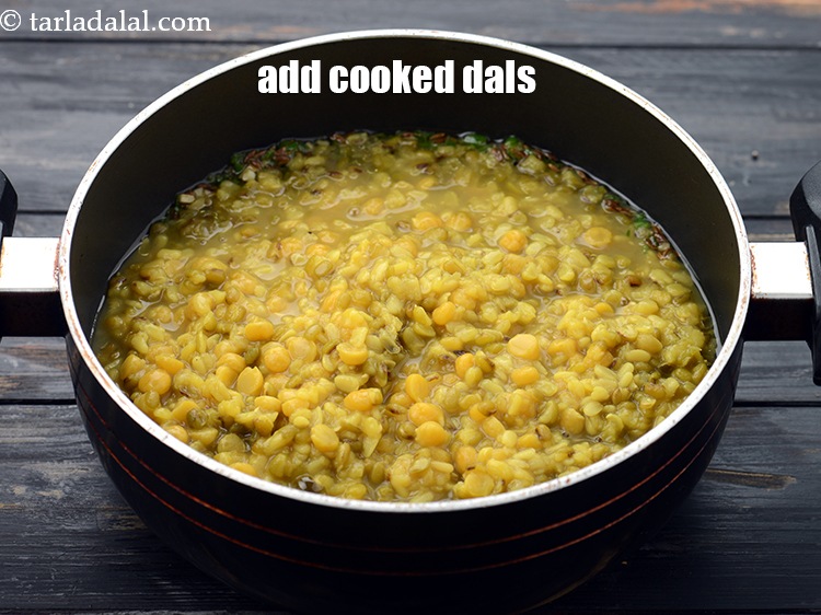 Step 23 – Add the cooked dals.