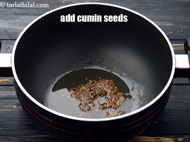 Step 18 – Add 1 tsp&nbsp;<a href="https://www.tarladalal.com/glossary-cumin-seeds-jeera-zeera-381i">cumin seeds (jeera)</a>.&nbsp;