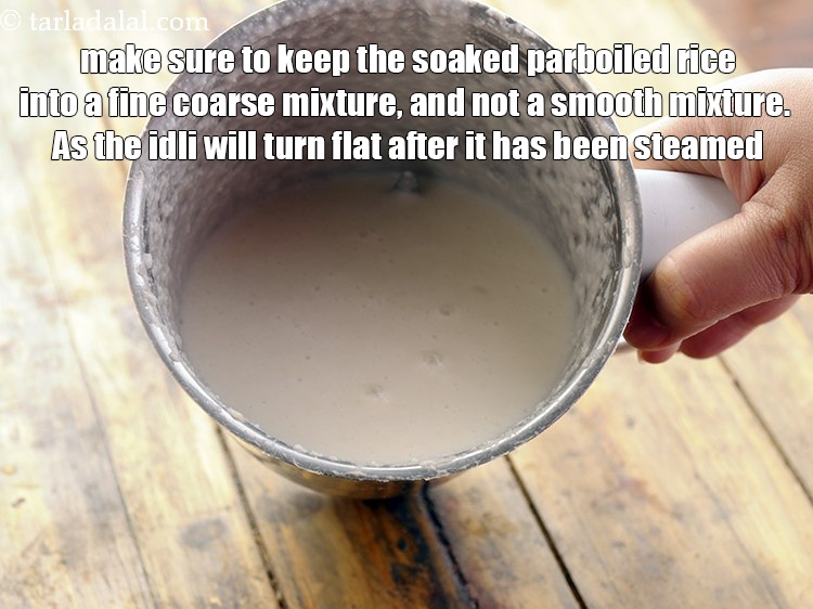 Step 9 – <p>make sure to keep the soaked parboiled rice into a fine coarse mixture, and not …