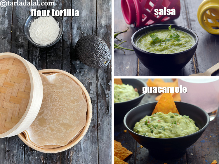 Step 43 – You can keep the flour tortilla, salsa and guacamole ready, but assemble and cook the …