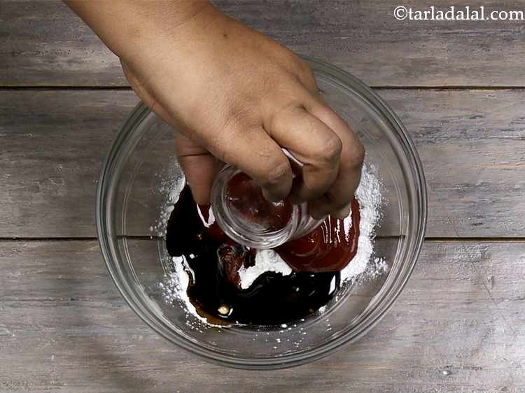 Step 5 – Add the vinegar. The acidity from vinegar balances all the other flavours.
