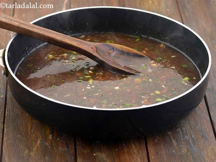 Step 15 – Quickly mix the prepared sauce once and add it to the pan, mix well and …