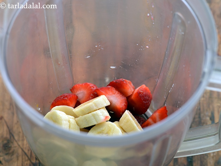 Step 17 – Add 1/2 cup&nbsp;<a href="https://www.tarladalal.com/glossary-chopped-bananas-20i">chopped banana</a>&nbsp;to it.&nbsp;<a href="https://www.tarladalal.com/recipes-using-Banana-17">Banana</a>&nbsp;is high in&nbsp;<a href="https://www.tarladalal.com/recipes-for-Potassium-Rich-1075">potassium</a>. Potassium helps normalize the heartbeat …