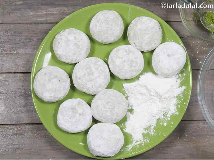 Step 17 – Repeat steps 1 to 6 to shape 9 more tikkis.