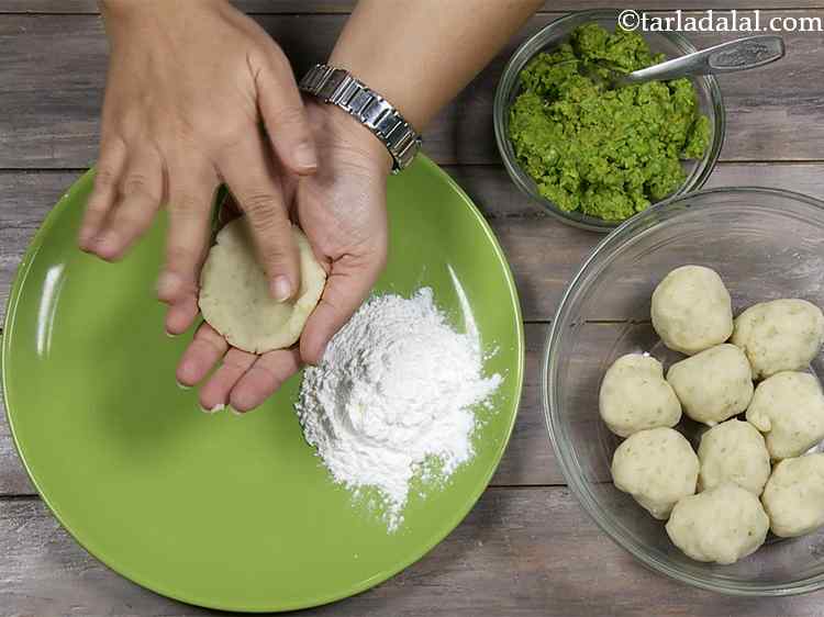 Step 12 – Create little depression in the center.