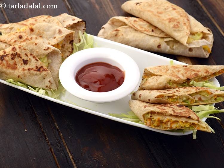 Step 26 – Cut <strong>stuffed cabbage carrot and cheese rolls recipe | stuffed cabbage roll | Indian veg …