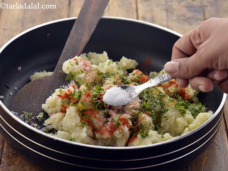 Step 22 – Add the dried mango powder and salt. Lemon juice can also be used as a …