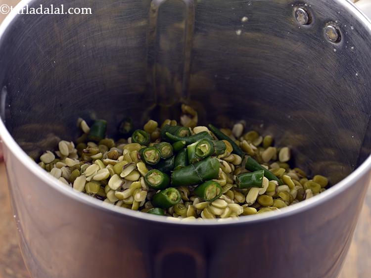 Step 7 – Add the green chillies.