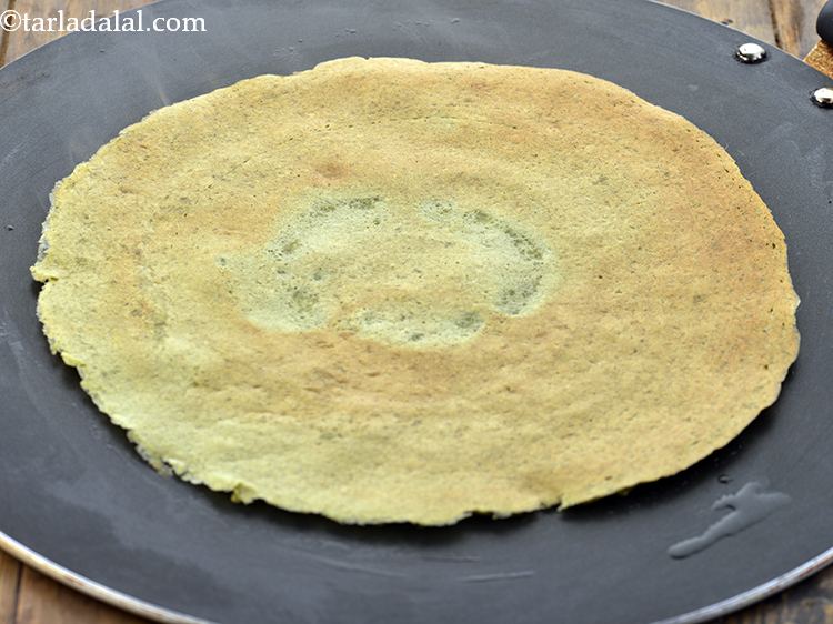 Step 27 – Flip it on the other side. This will ensure that both the sides of&nbsp;<strong>Stuffed Moong …