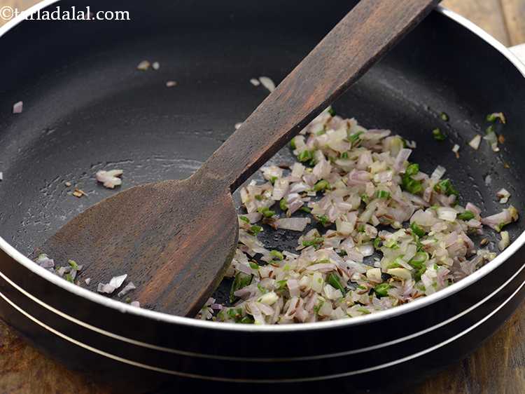 Step 18 – Add the green chillies and saut&eacute; on a medium flame for 1 minute. If making …