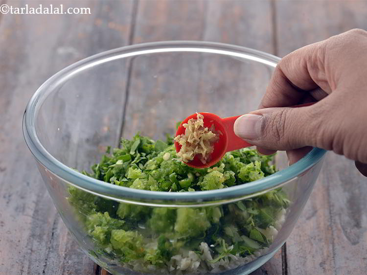 Step 13 – Add <meta charset="UTF-8" />1/4 tsp&nbsp;finely&nbsp;<a href="glossary-chopped-ginger-786i">chopped ginger (adrak)</a>.