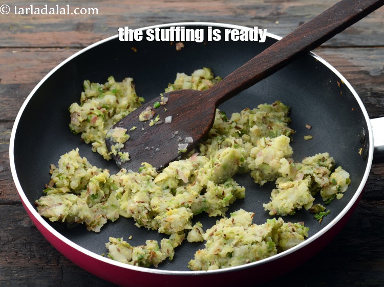 Step 33 – The stuffing for <strong>karela paratha recipe</strong> | <strong>Indian bitter gourd paratha</strong> | <strong>healthy stuffed karela …