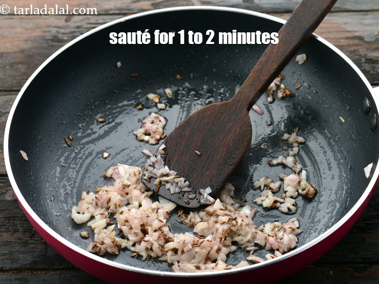 Step 22 – Saut&eacute; the onions for 1 to 2 minutes.