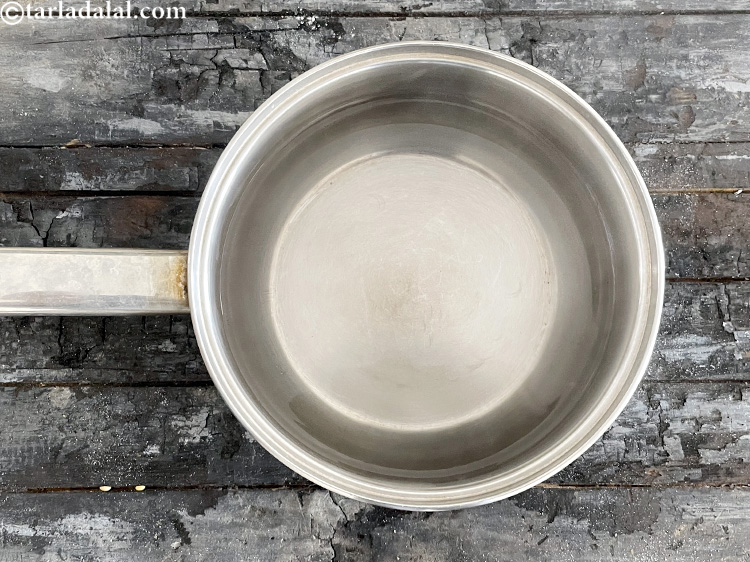 Step 4 – Take a pan of boiling water.