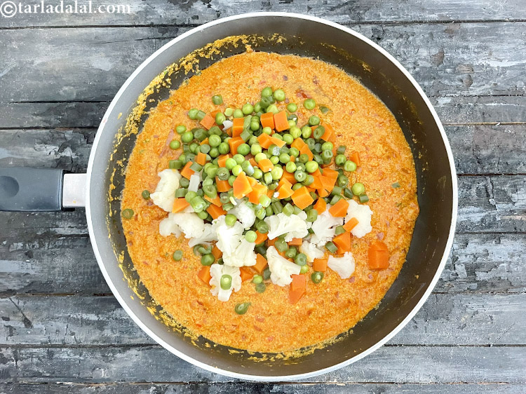 Step 31 – Add&nbsp;<meta charset="UTF-8" />1 1/2 cups&nbsp;<a href="glossary-chopped-and-boiled-mixed-vegetables-1884i">chopped and boiled mixed vegetables</a>&nbsp;(french beans , carrots , green …