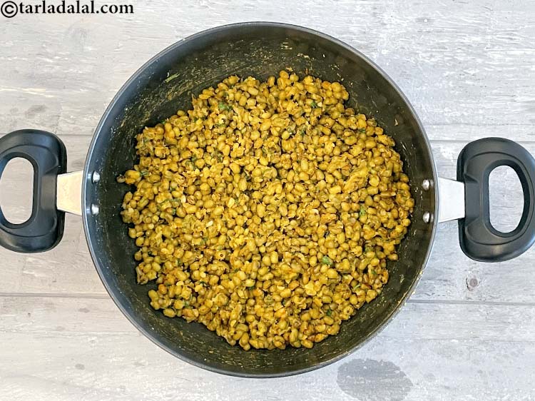 Step 24 – Cook <strong>sukha moong |&nbsp;Gujarati Dry Moong | healthy sukha mung |&nbsp;</strong>on a medium flame for …