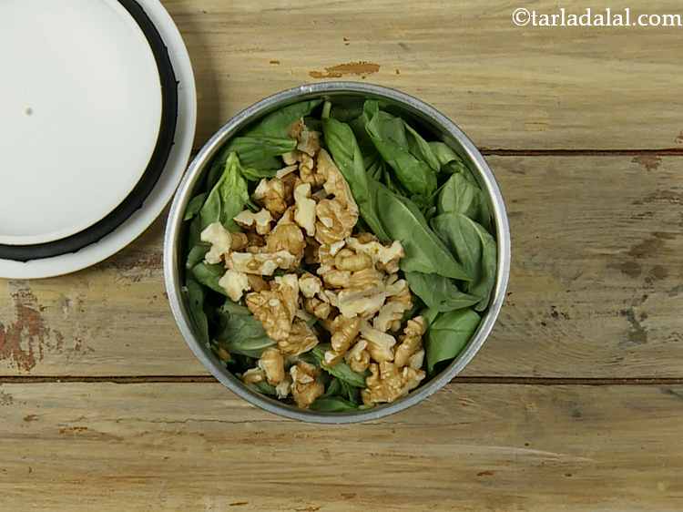 Step 2 – Add chopped walnuts to it. In traditional Italian pesto recipe, they make use of lightly …