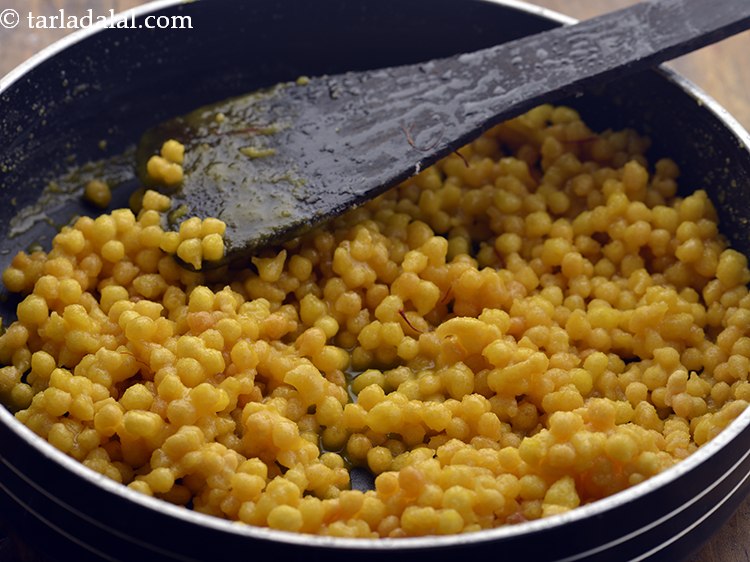 Step 19 – Mix gently to coat well from all sides. Our sweet boondi is ready. You can …