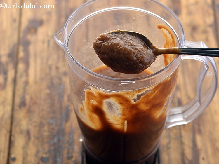 Step 9 – Blend them in a mixer to a smooth paste along with the water.