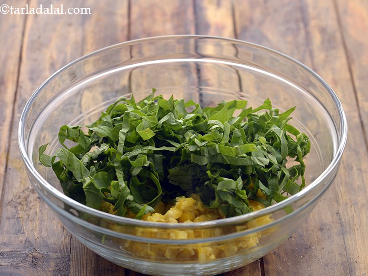 Step 25 – Add shredded spinach.