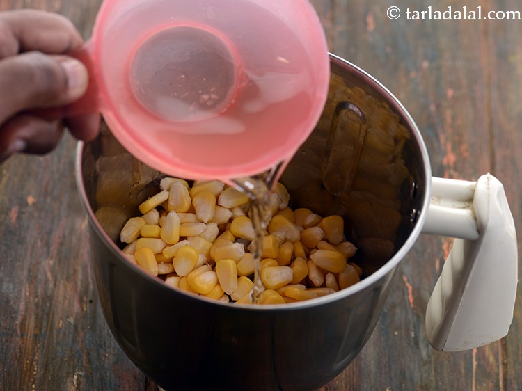 Step 3 – Add water. And blend into a coarse mixture. Make sure you do not blend it …