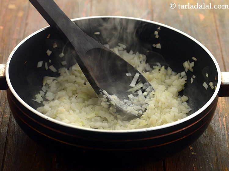 Step 8 – Saute on a medium flame for 2-3 minutes. Raw garlic has a distinct pungent smell, …