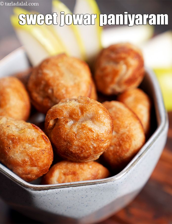 Step 21 – Serve <strong>jowar pear appam&nbsp;</strong>|&nbsp;<strong>jowar whole wheat flour appe |&nbsp;sweet jowar paniyaram |</strong>&nbsp;hot.