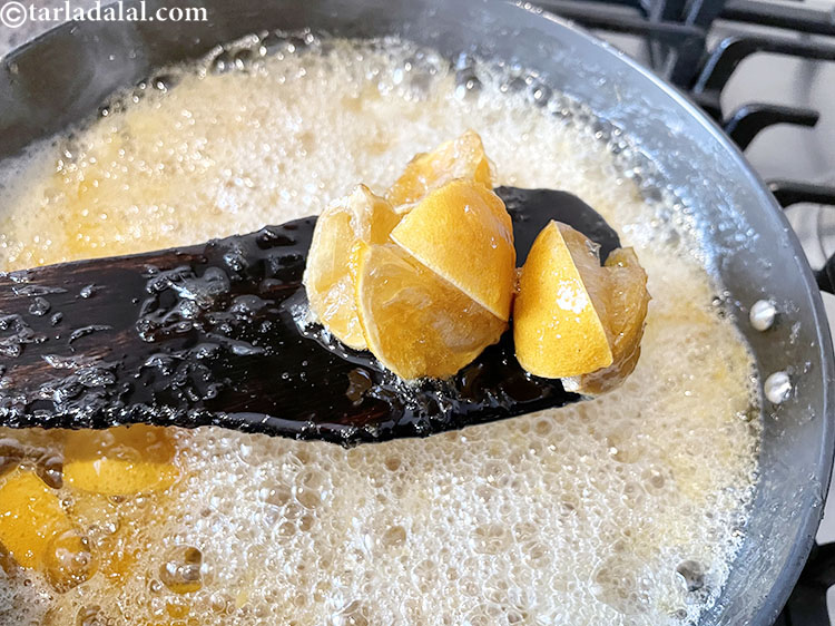 Step 34 – At 22&nbsp;minutes, we are done. Image 10&nbsp;of cooking. Our lemons are cooked.