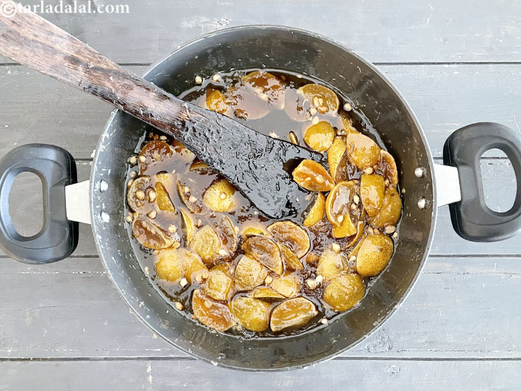 Step 35 – Cool the mixture completely in the same deep non-stick pan.