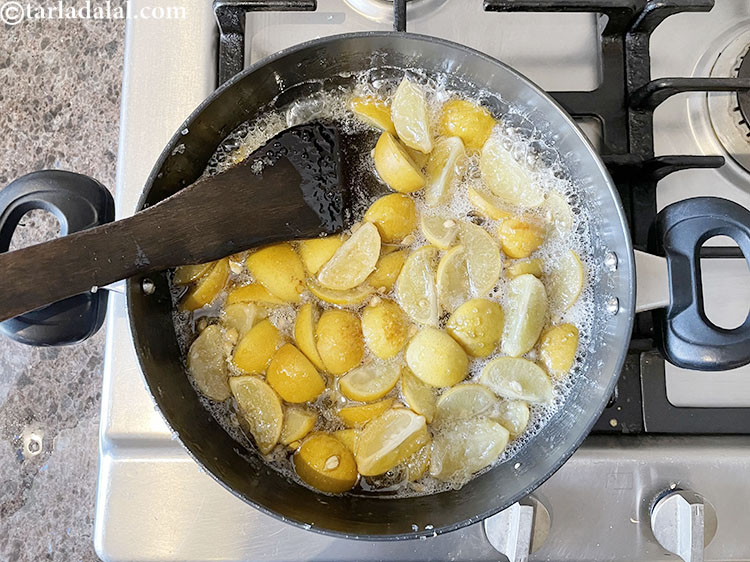 Step 28 – After 6 minutes of cooking and stirring on a medium flame. We can see the …