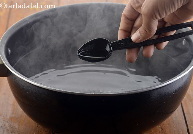 Step 6 – Furthermore, add 1 tbsp of oil and mix well.