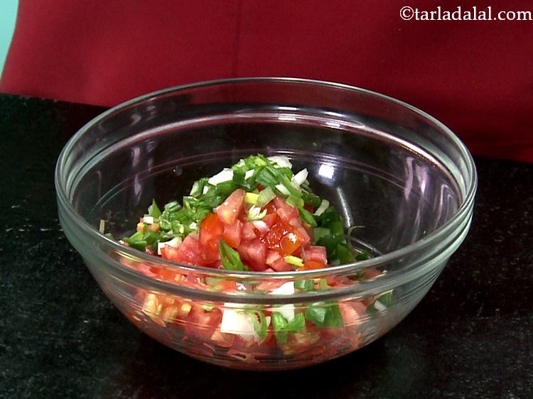 Step 15 – Then add finely chopped green chillies and red chilli flakes for some spice.