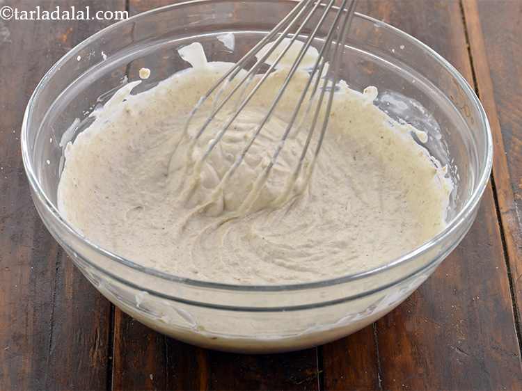 Step 14 – Mix this well till the entire paste is incorporated well with the curd.