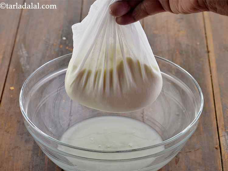 Step 2 – Bring all the edges of the muslin cloth together, tie a not and hang it …