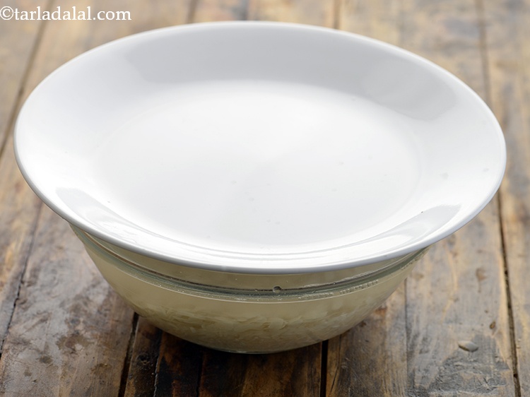 Step 3 – <p>Soak in 3 cups of water for 30 minutes. Cover with a lid and keep …