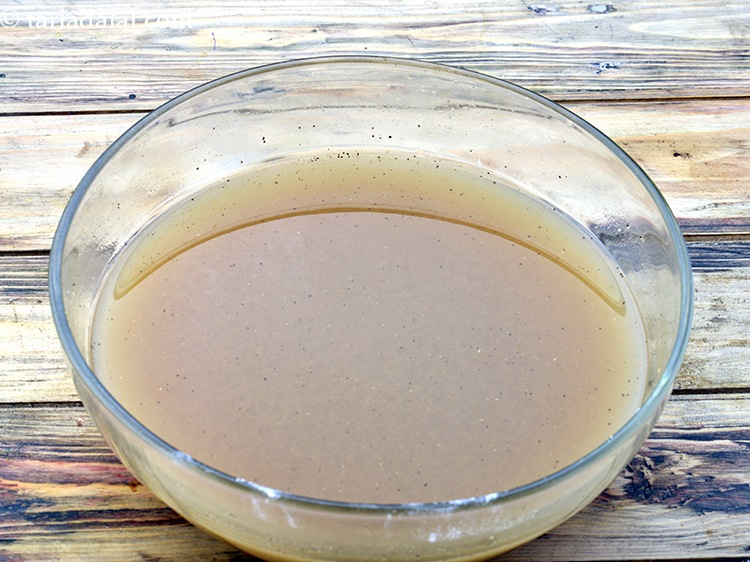 Step 30 – Transfer the mixture into a deep bowl and add 3 cups of chilled water to …