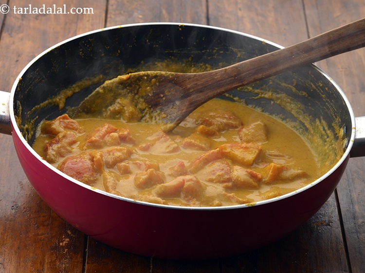 Step 25 – Mix well and cook on a slow flame for 14 minutes, while stirring occasionally.