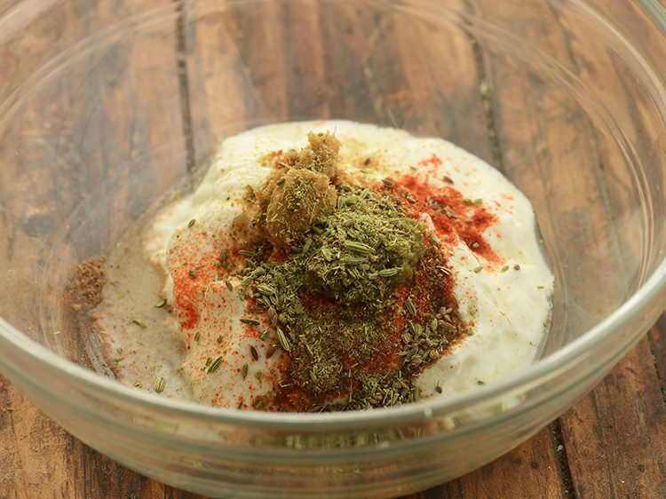 Step 9 – Add fennel seeds powder. These act as flavour enhancer and make the<strong> Tandoori paneer tikka …