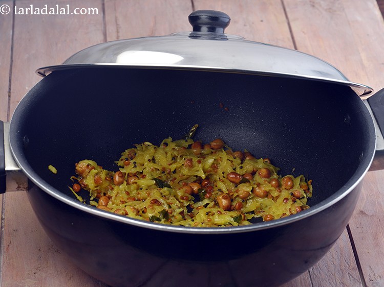 Step 21 – Mix well. Cover <strong>raw mango rice recipe | tangy kachi keri rice | mangai sadam …