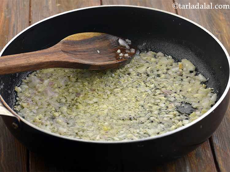 Step 2 – Now add the onions and saut? on a medium flame for 1 minute. Indian patty …