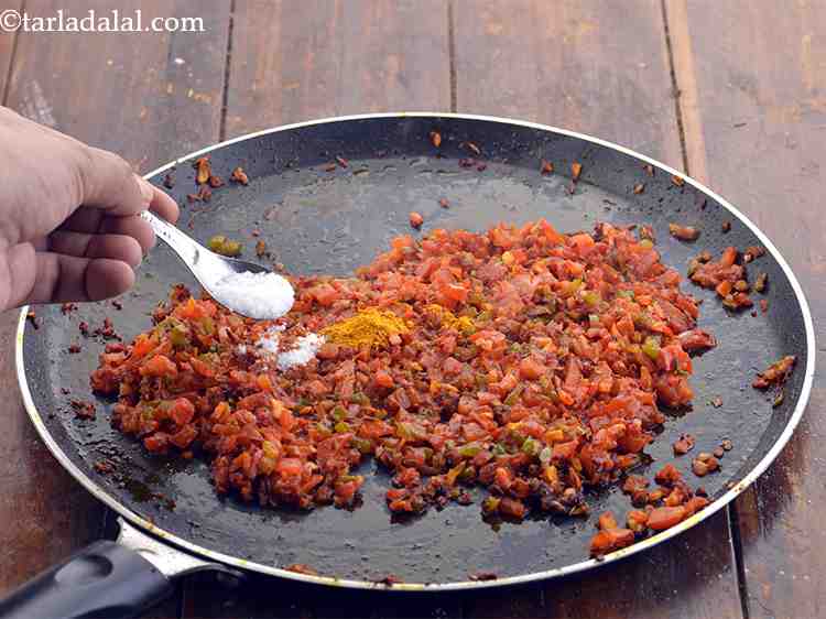 Step 24 – Add the turmeric powder and salt. If your cooked rice is salted, adjust the quantity …