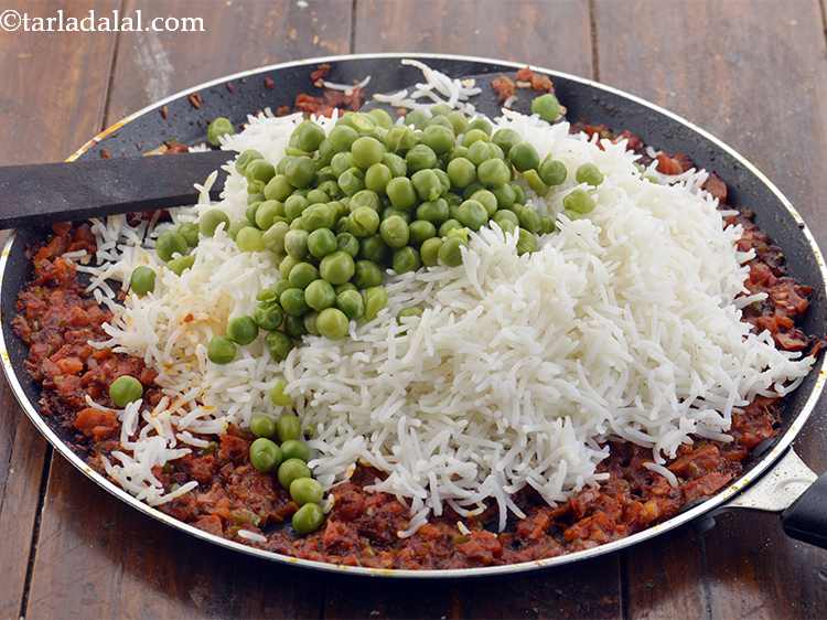 Step 30 – Add the boiled green peas. To boil the mutter in a microwave, refer our recipe …