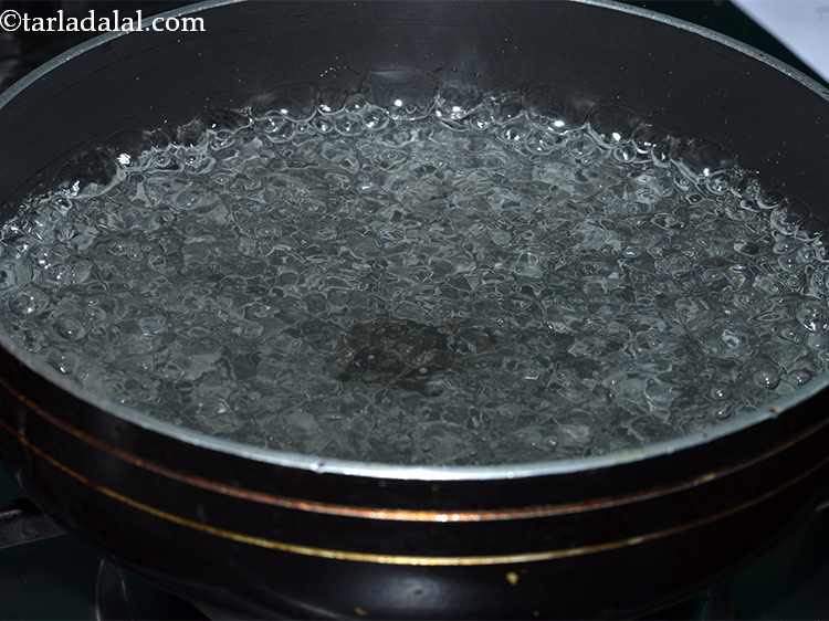 Step 4 – Boil 4 cups of water in a deep pan.