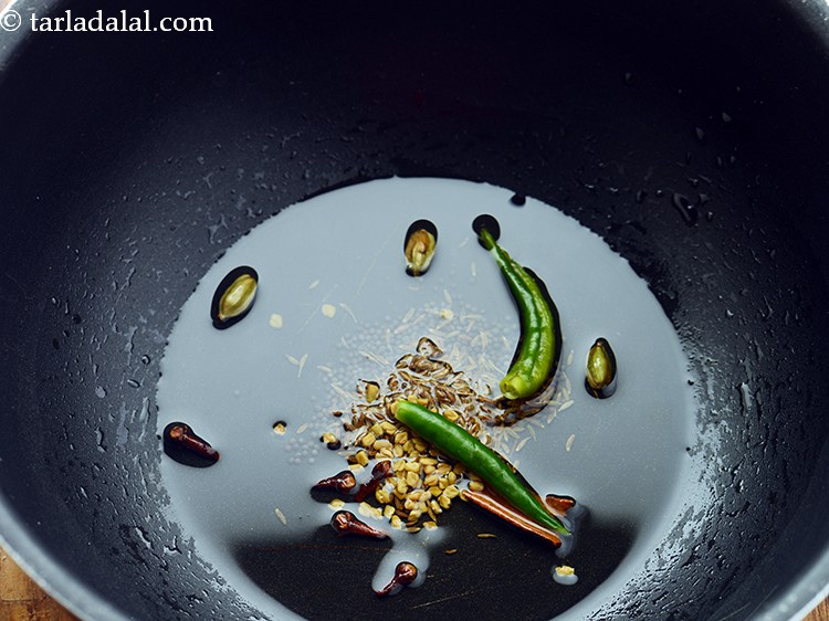Step 18 – Add green chillies. Adjust the quantity as per your spice preference.